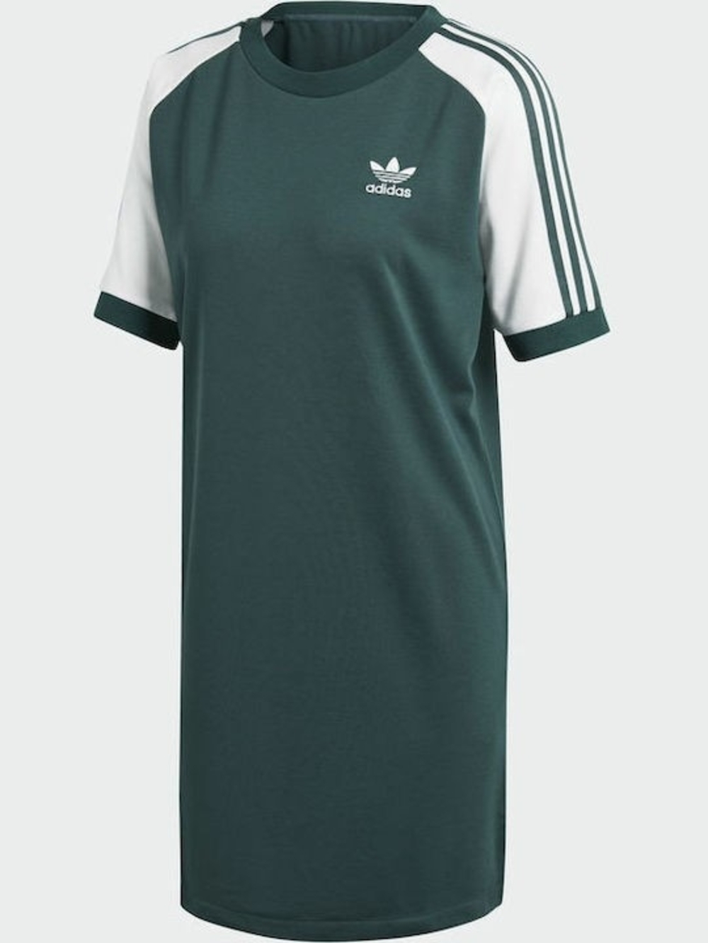 Adidas Originals Adicolor Three Stripe Raglan Dress in Green